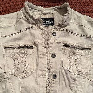 Montanaco Women's Cream Jean Jacket